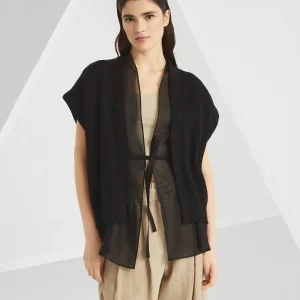 Layered Cardigan with monili