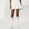 Pleated skirt with logo
