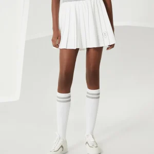 Pleated skirt with logo