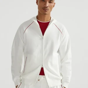 Hooded zip-up sweatshirt