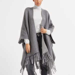Double knit poncho