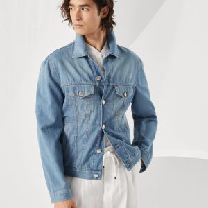 Denim four-pocket jacket