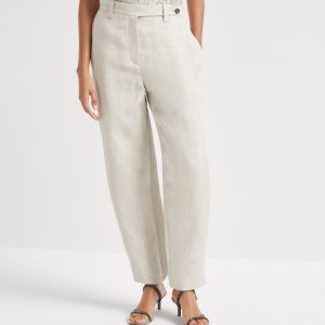 Linen cover trousers