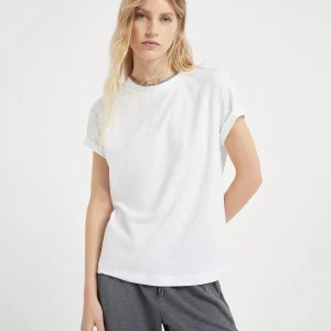 T-shirt with Precious Faux Layering