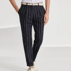 Linen and cotton trousers
