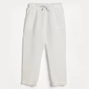 Gabardine garment dyed trousers
