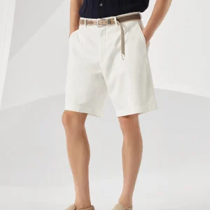 Garment-dyed Bermuda shorts