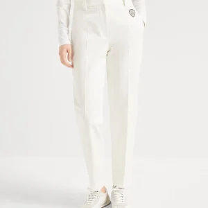 High-waist cigarette trousers