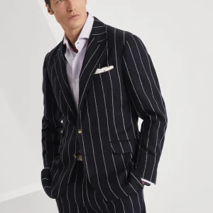Chalk stripe unconstructed Cavallo blazer