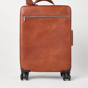 Grained calfskin trolley bag