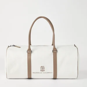 Cotton and linen chevron bag