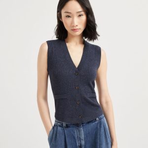 Cashmere knit vest