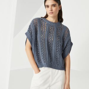 Ribbed Net sweater