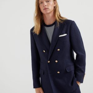 Diagonal deconstructed blazer