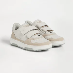 Calfskin and suede sneakers