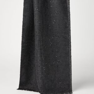 Cashmere and silk Diamond yarn scarf