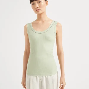 Ribbed jersey top