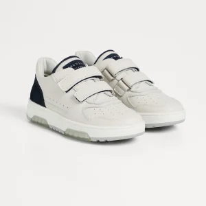 Calfskin and suede sneakers