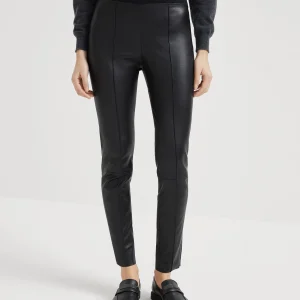 Stretch nappa leggings