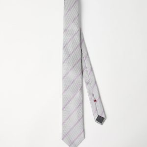 Striped silk necktie