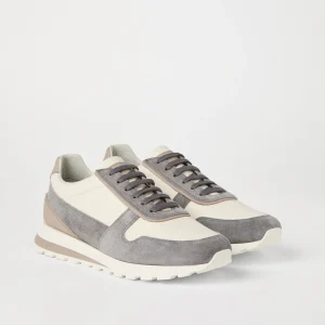 Calfskin and suede runners