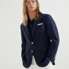 Linen deconstructed blazer