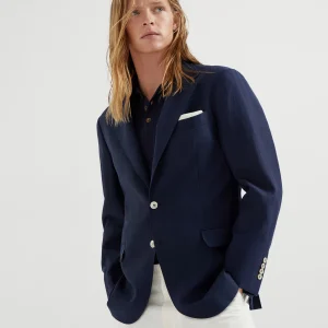 Linen deconstructed blazer