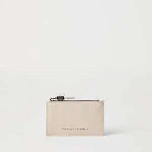 Leather card case with monili