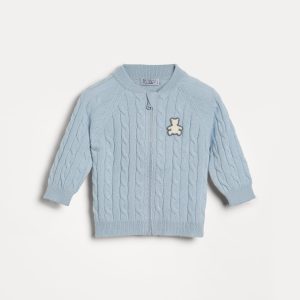 Bernie Baby cable knit cardigan
