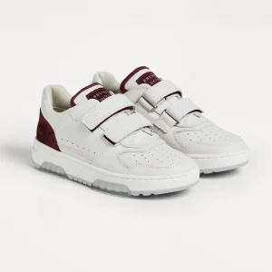 Calfskin and suede sneakers