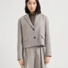 Cropped blazer with monili