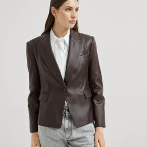 Nappa leather blazer