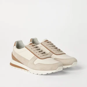 Calfskin and suede runners
