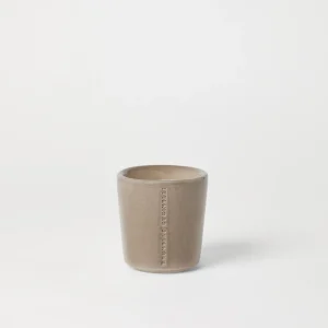 Candle in craquel??e vessel
