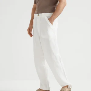 Gabardine garment dyed trousers