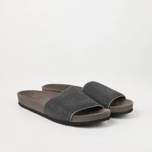 Suede slides