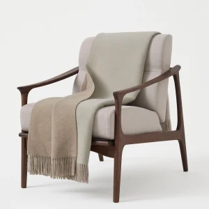 Cashmere double cloth throw