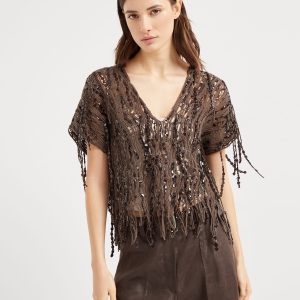 Dazzling Abstract Embroidery top