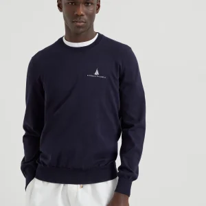 Lightweight sweater with embroidery