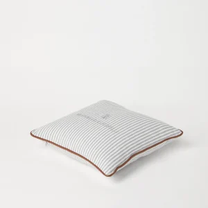 Striped canvas cushion