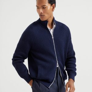 Zip-front cardigan