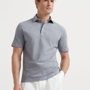 Polo with shirt collar