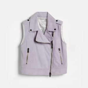 Suede biker jacket