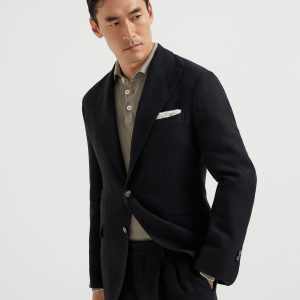 Blazer with peak lapel