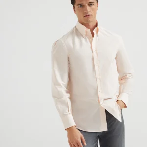 Striped poplin shirt
