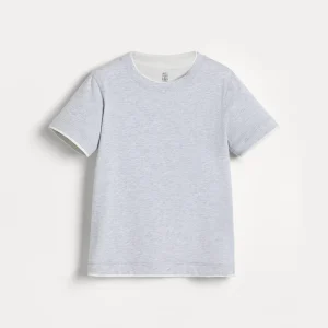 T-shirt with faux-layering