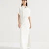 Twill dress with monili