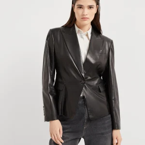 Nappa leather blazer