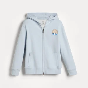 Sweatshirt with hood and graphic