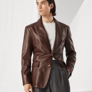 Nappa leather blazer